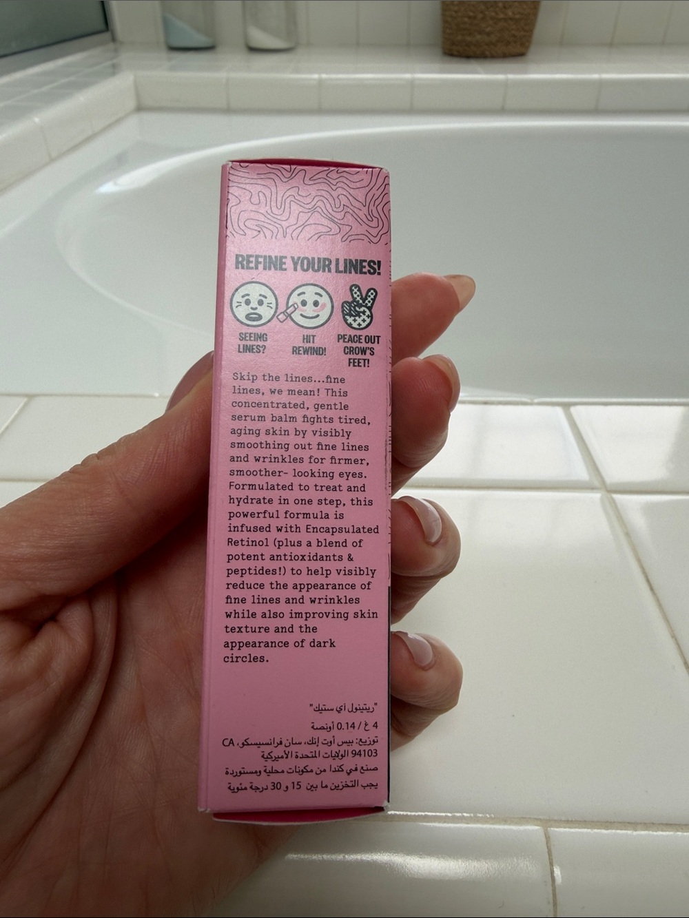 Peace Out Retinol Eye Stick - Pink - Picture 5 of 6